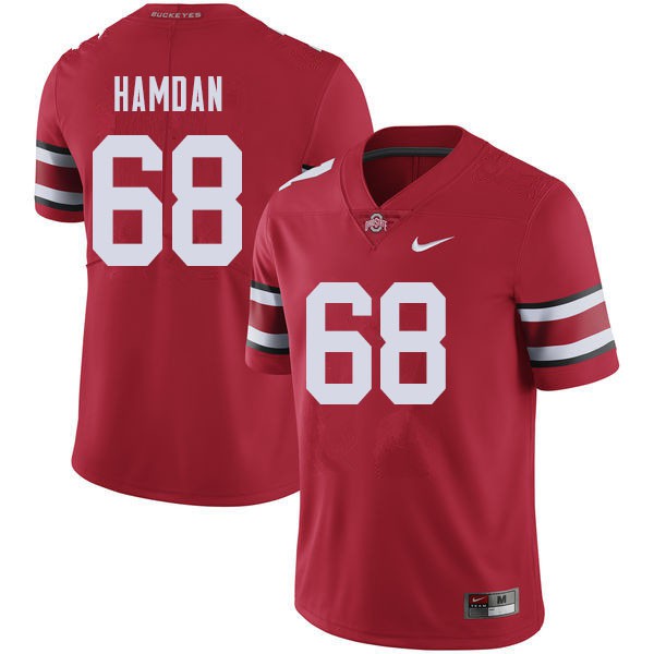 Ohio State Buckeyes #68 Zaid Hamdan Men Player Jersey Red